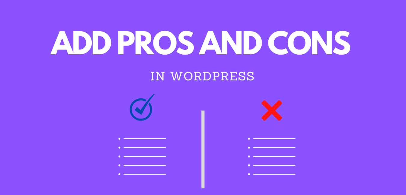 Add Pros and Cons