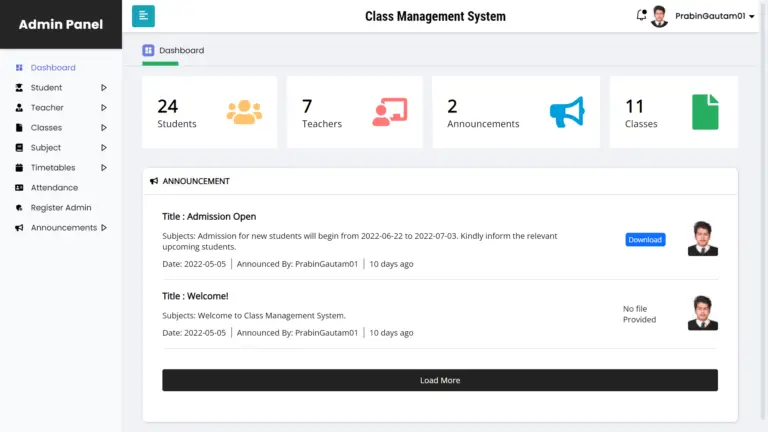 Class-Management-System-Source-Code